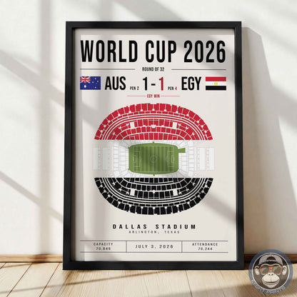 Australia vs. Egypt World Cup Match Poster