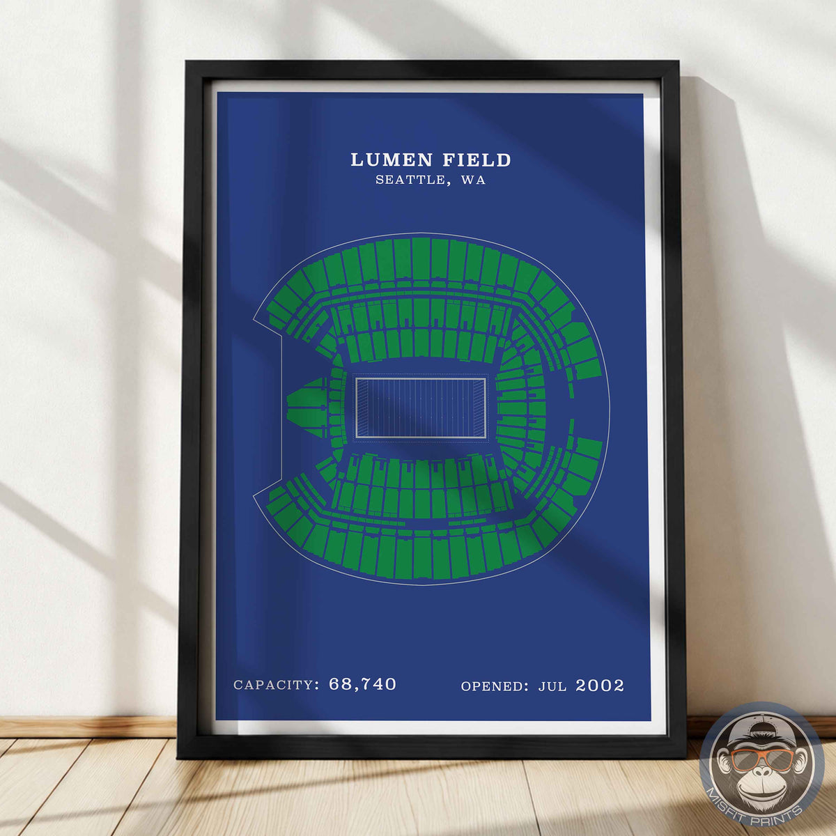 Lumen Field Stadium - Border Print