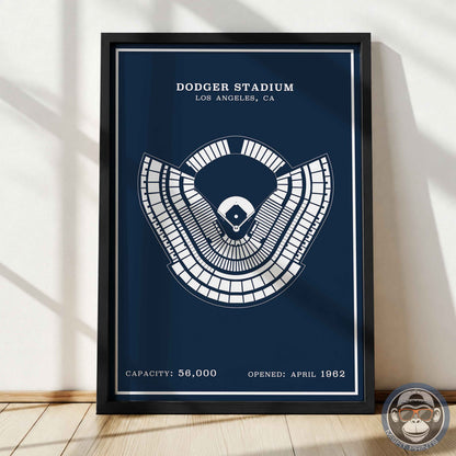 Dodgers Stadium | Modern Border Print
