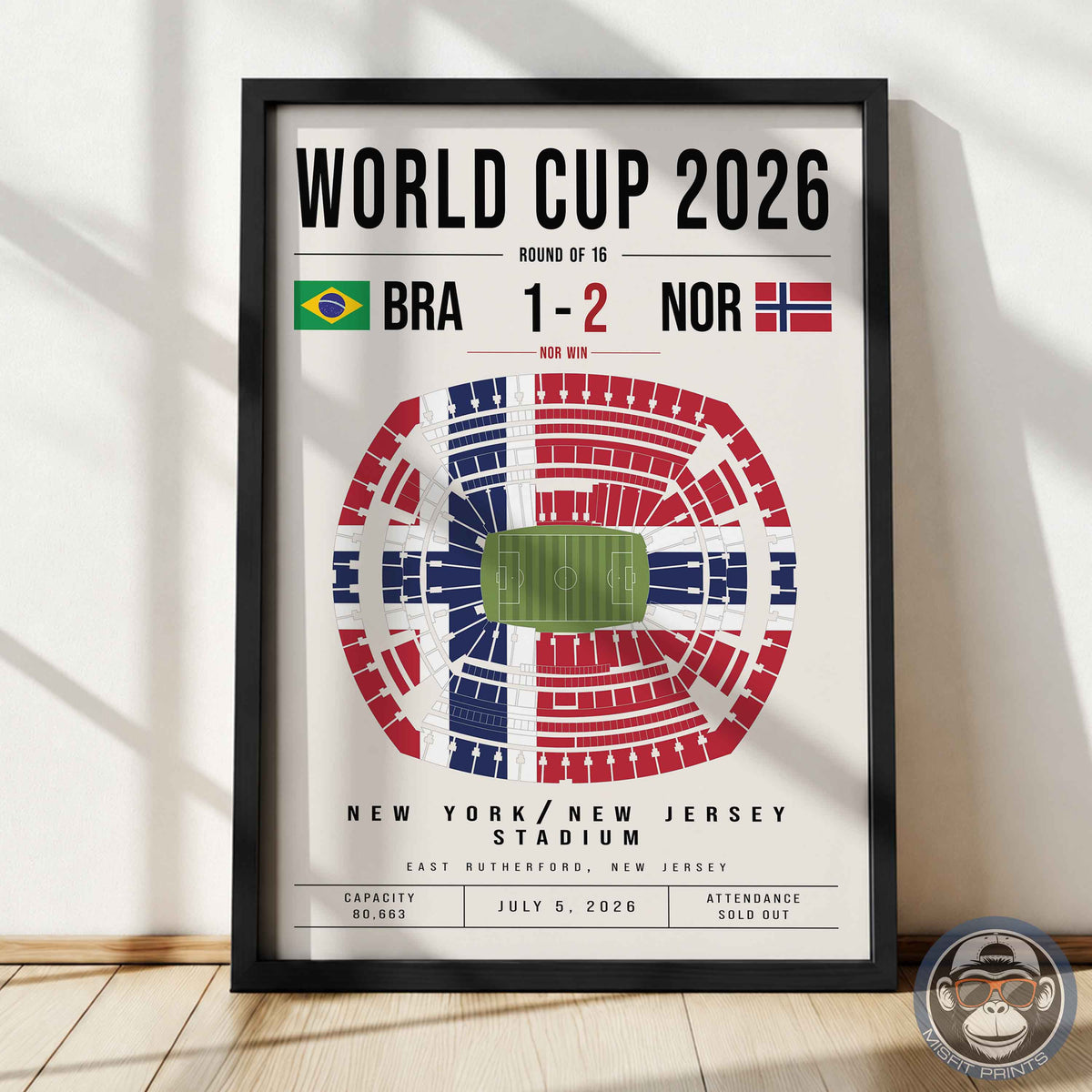 Brazil vs. Norway World Cup Match Poster