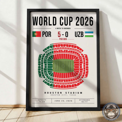 Portugal vs. Uzbekistan World Cup Match Poster