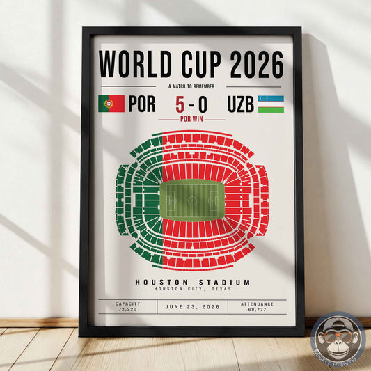 Portugal vs. Uzbekistan World Cup Match Poster