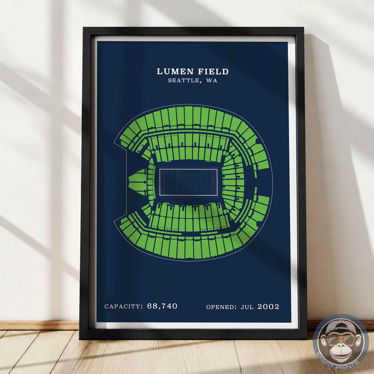 Lumen Field Stadium - Border Print