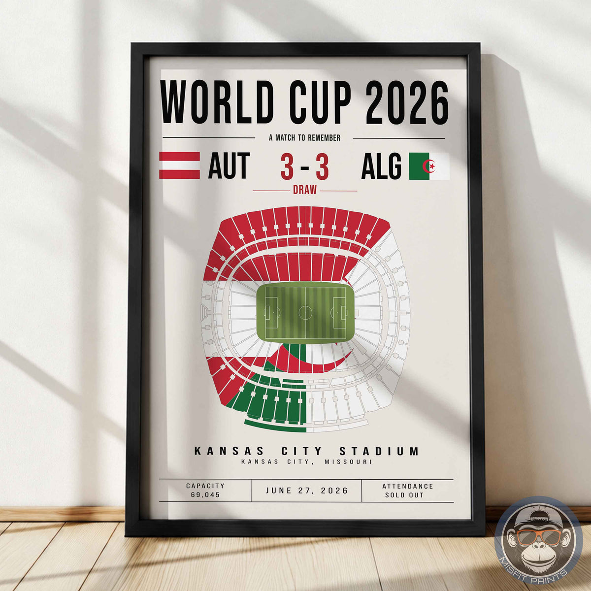 Austria vs. Algeria World Cup Match Poster