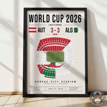 Austria vs. Algeria World Cup Match Poster