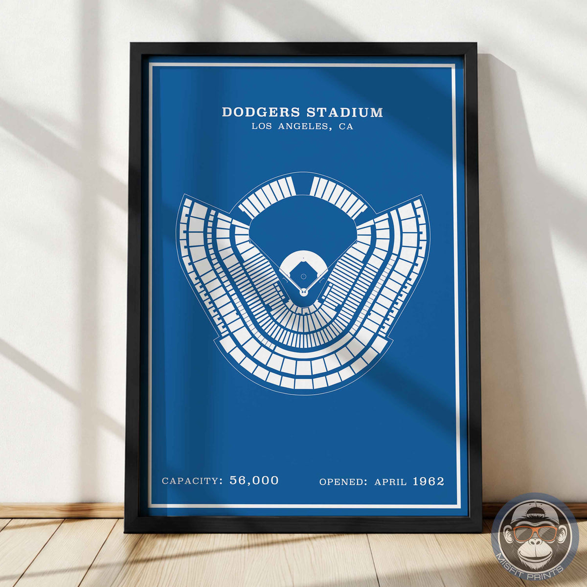 Dodgers Stadium | Modern Border Print