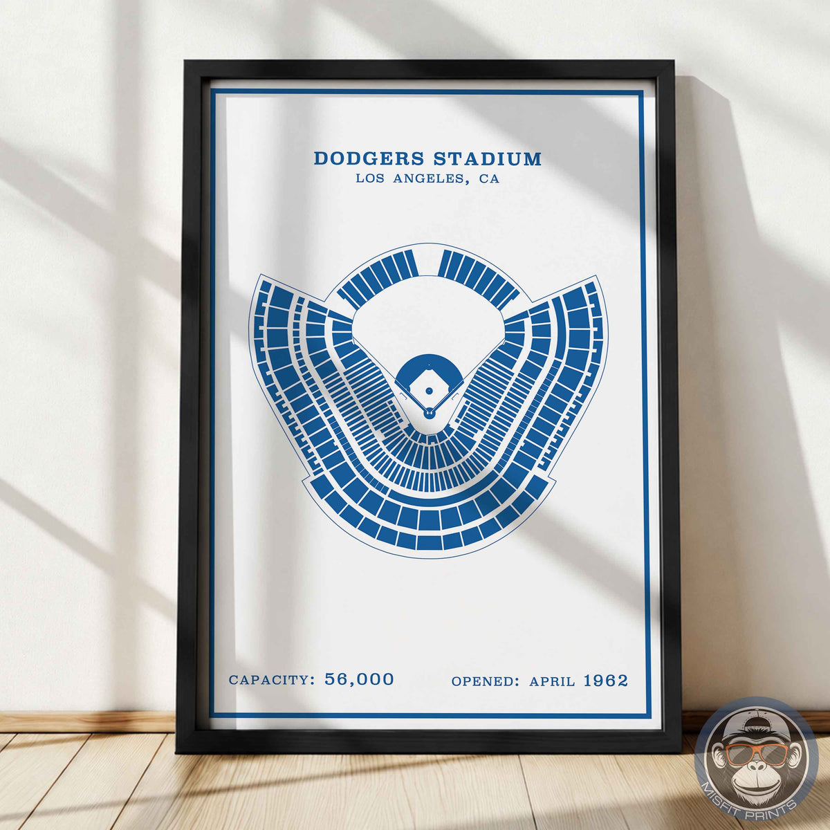Dodgers Stadium | Modern Border Print