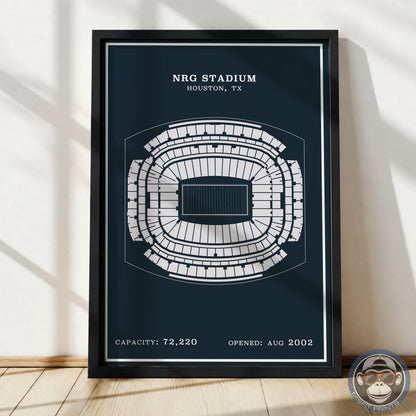 NRG Stadium - Modern Border Print