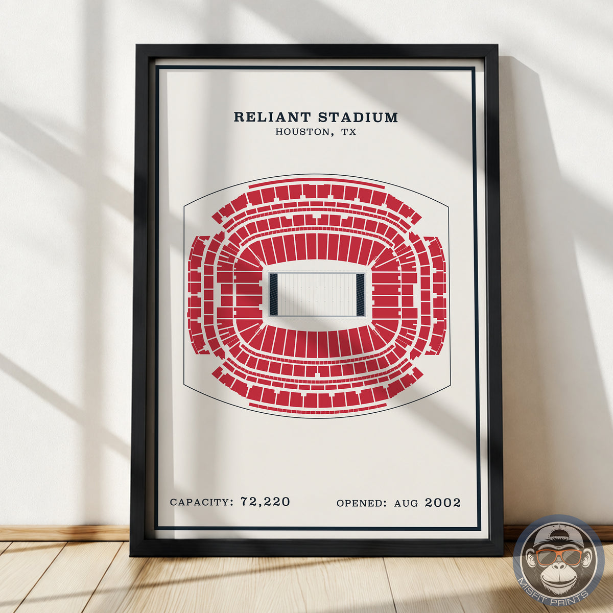Reliant Stadium - Modern Border Print