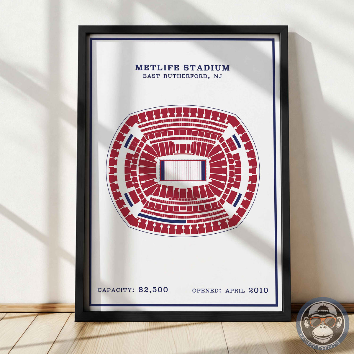 MetLife Stadium - Modern Border Print