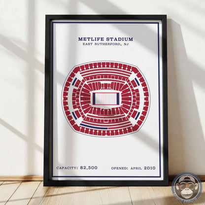 MetLife Stadium - Modern Border Print