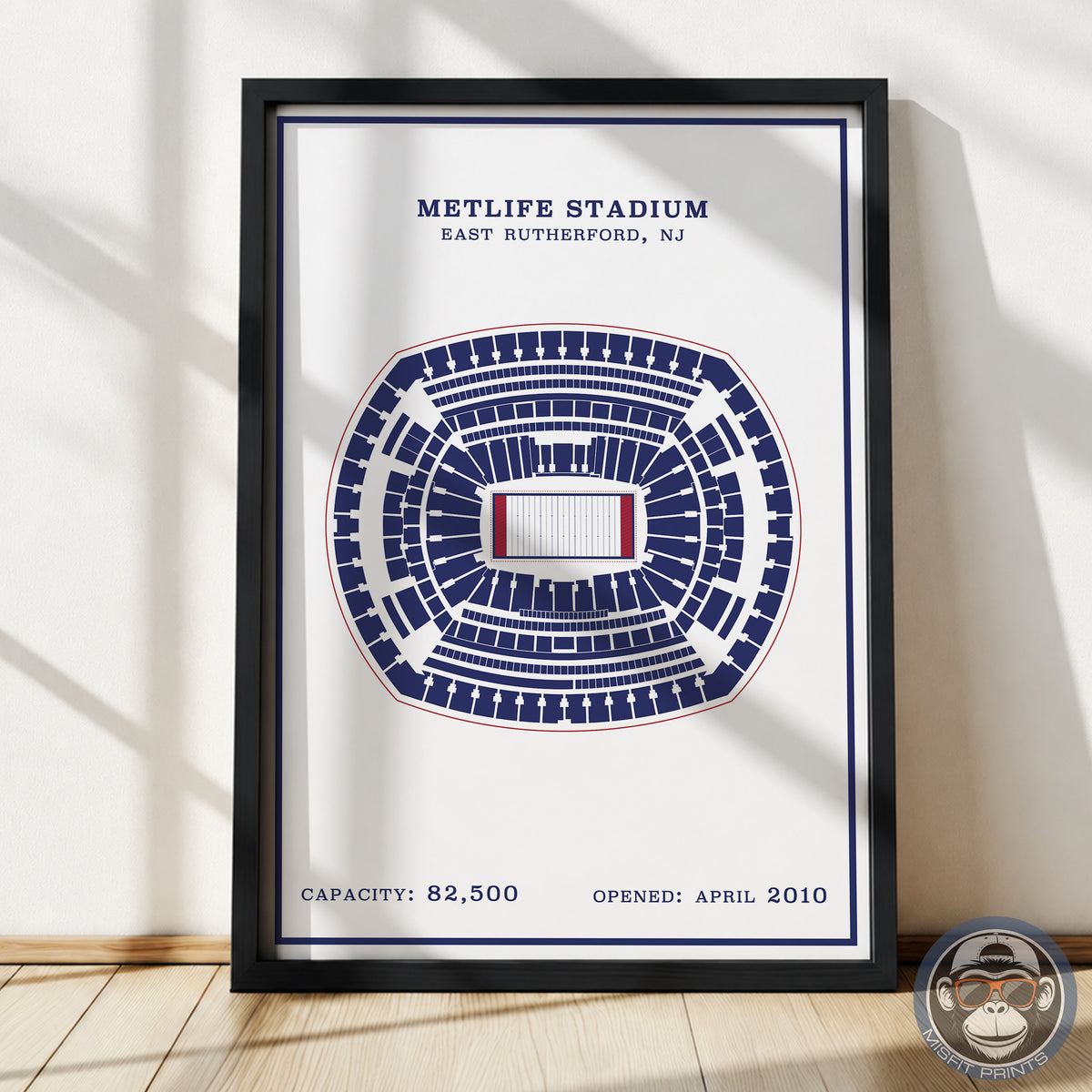 MetLife Stadium - Modern Border Print