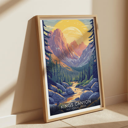 Kings Canyon National Park Poster, California Travel Poster, Vintage Wall Art, Printable Wall Art, Retro Wall Art | CA009P
