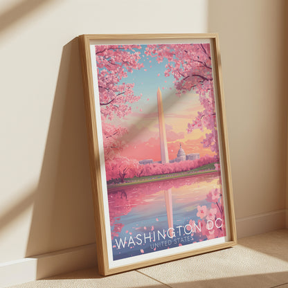 Washington DC Cherry Blossom Poster