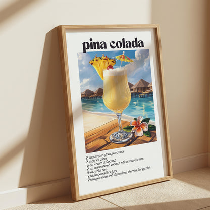 Pina Colada Cocktail Poster