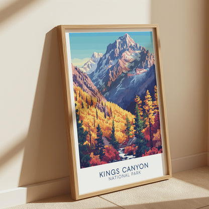 Kings Canyon National Park Poster – Vintage California Travel Print