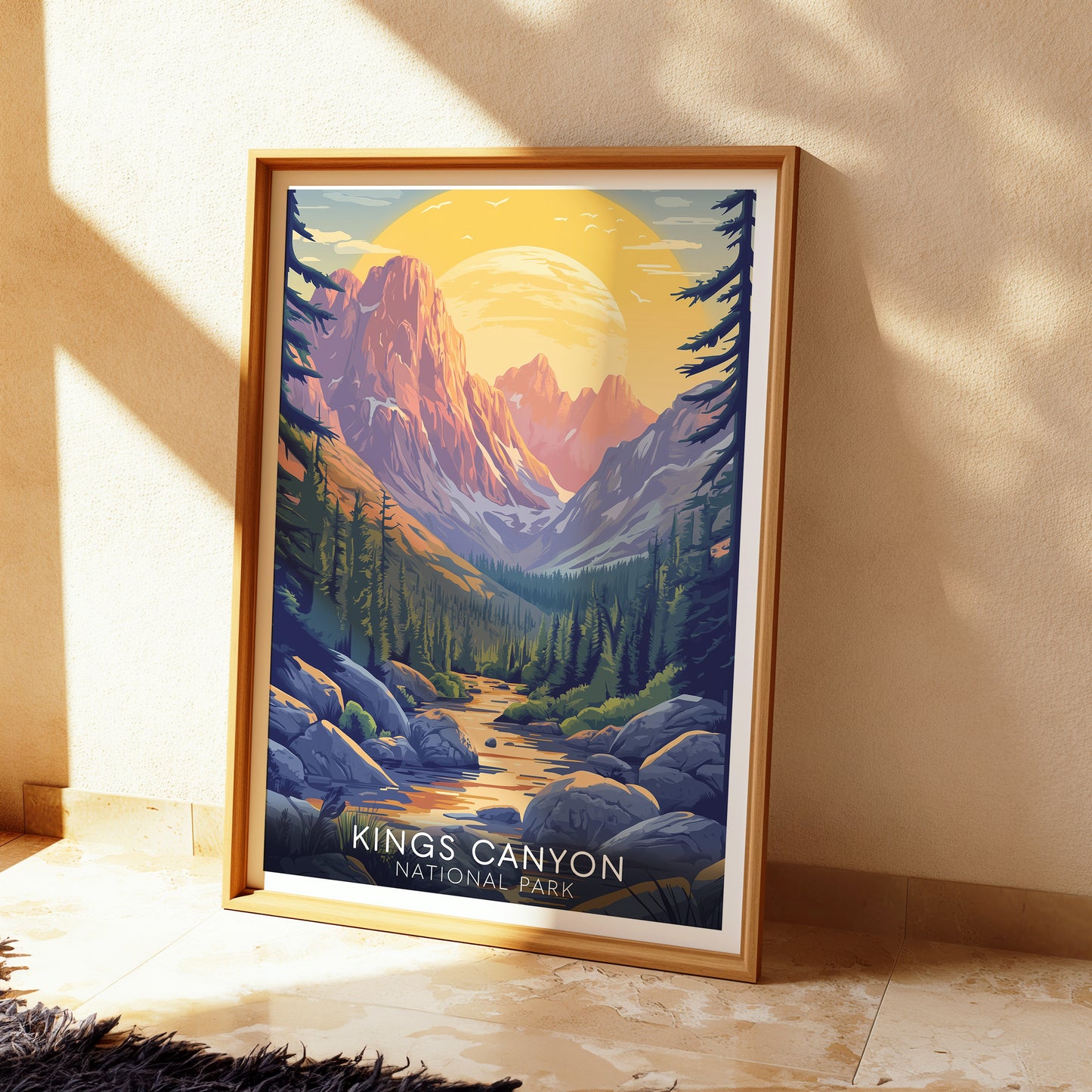 Kings Canyon National Park Poster, California Travel Poster, Vintage Wall Art, Printable Wall Art, Retro Wall Art | CA009P
