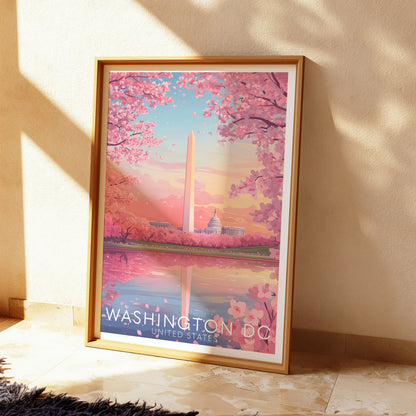 Washington DC Cherry Blossom Poster