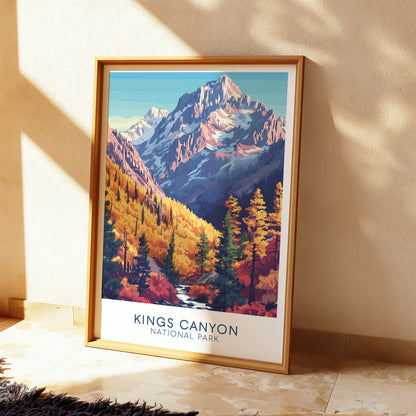 Kings Canyon National Park Poster – Vintage California Travel Print