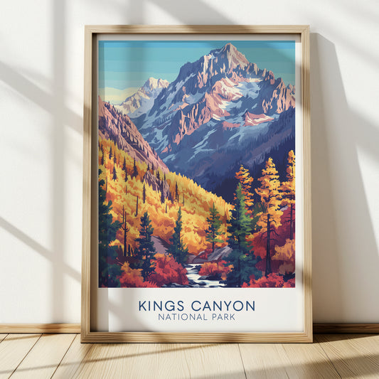 Kings Canyon National Park Poster – Vintage California Travel Print