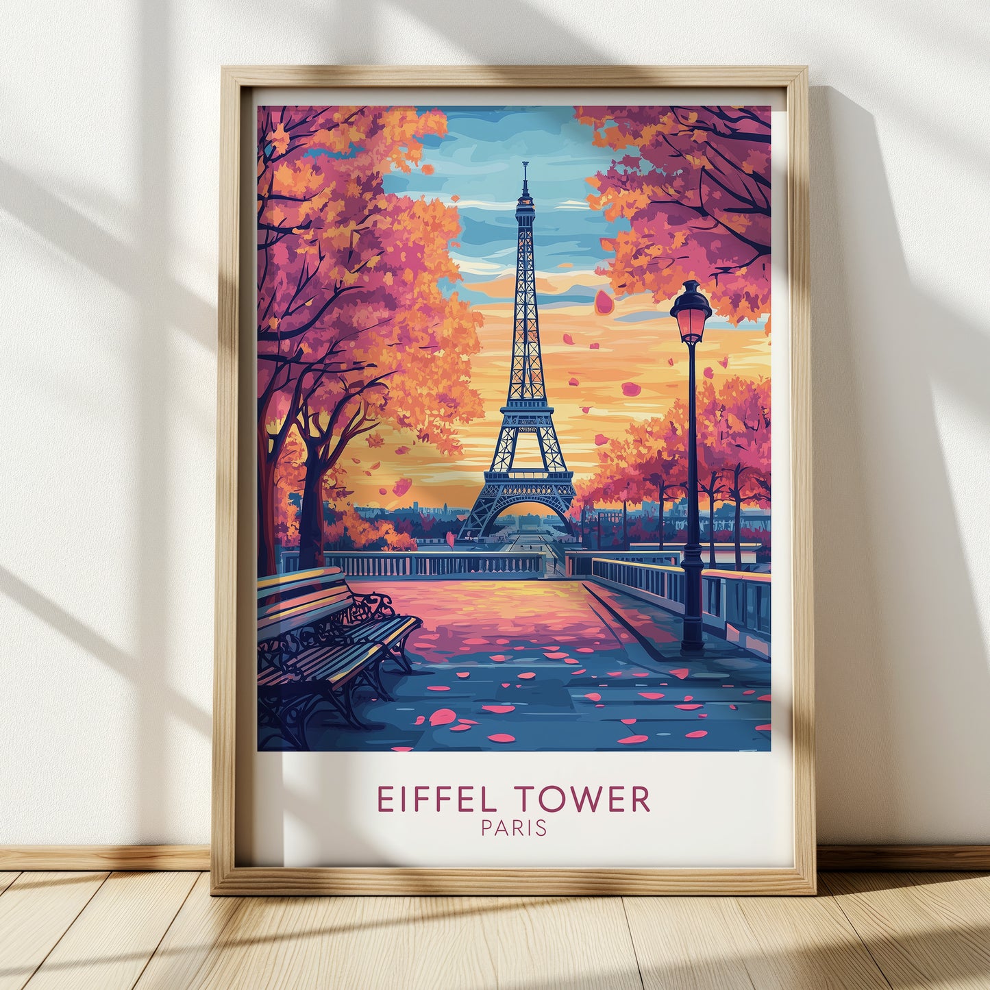 Eiffel Tower Paris Poster – Romantic Spring Travel Wall Art