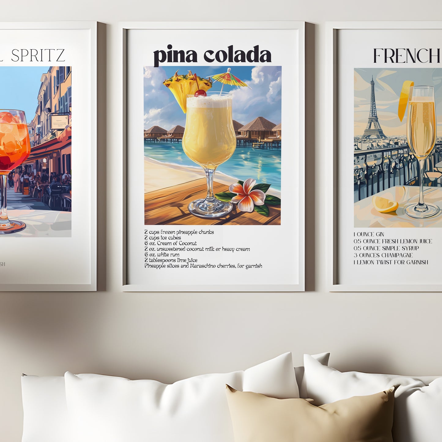 Pina Colada Cocktail Poster