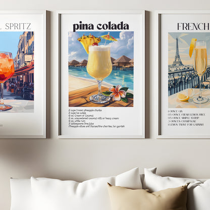 Pina Colada Cocktail Poster