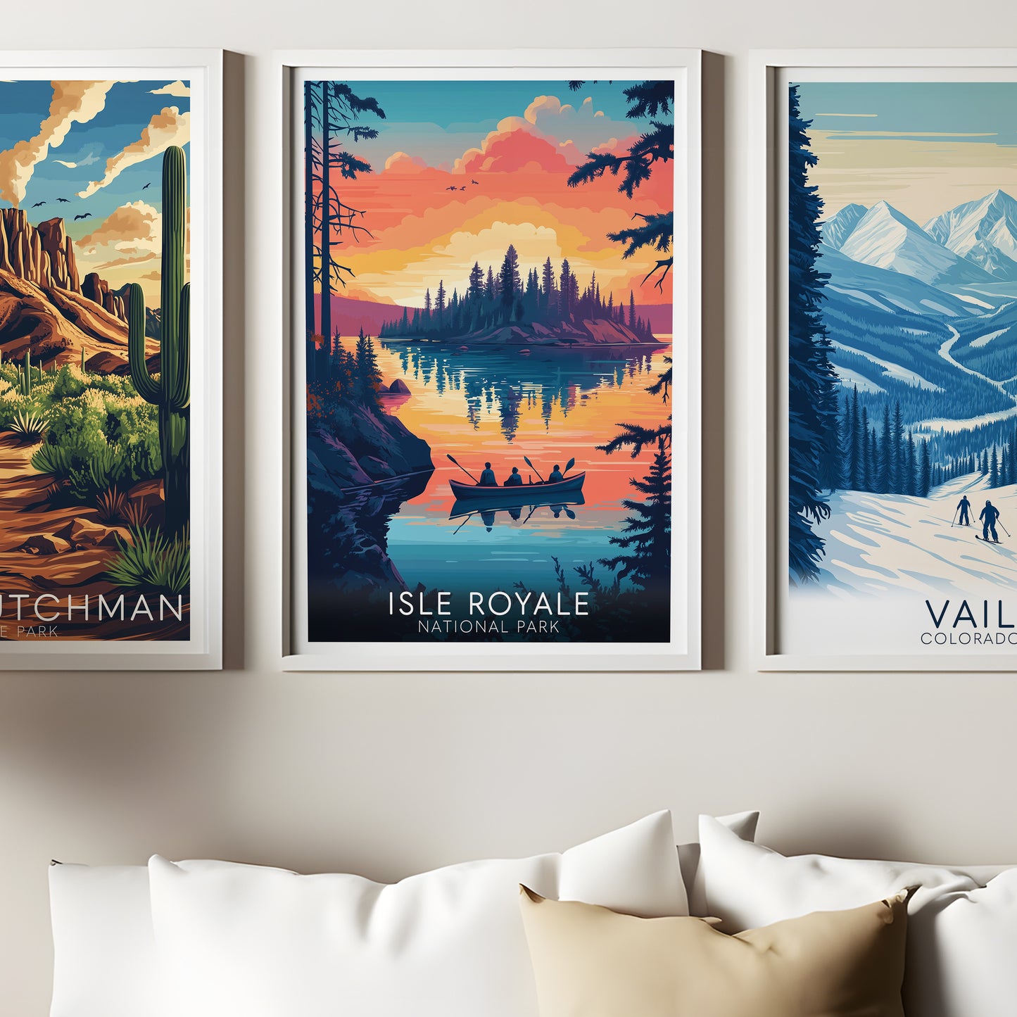 Isle Royale National Park Poster – Retro Michigan Travel Wall Art