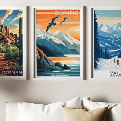 Olympic National Park Poster – Vintage Washington Travel Print