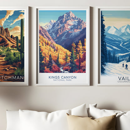 Kings Canyon National Park Poster – Vintage California Travel Print
