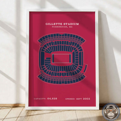 Gillette Stadium - No Border Print