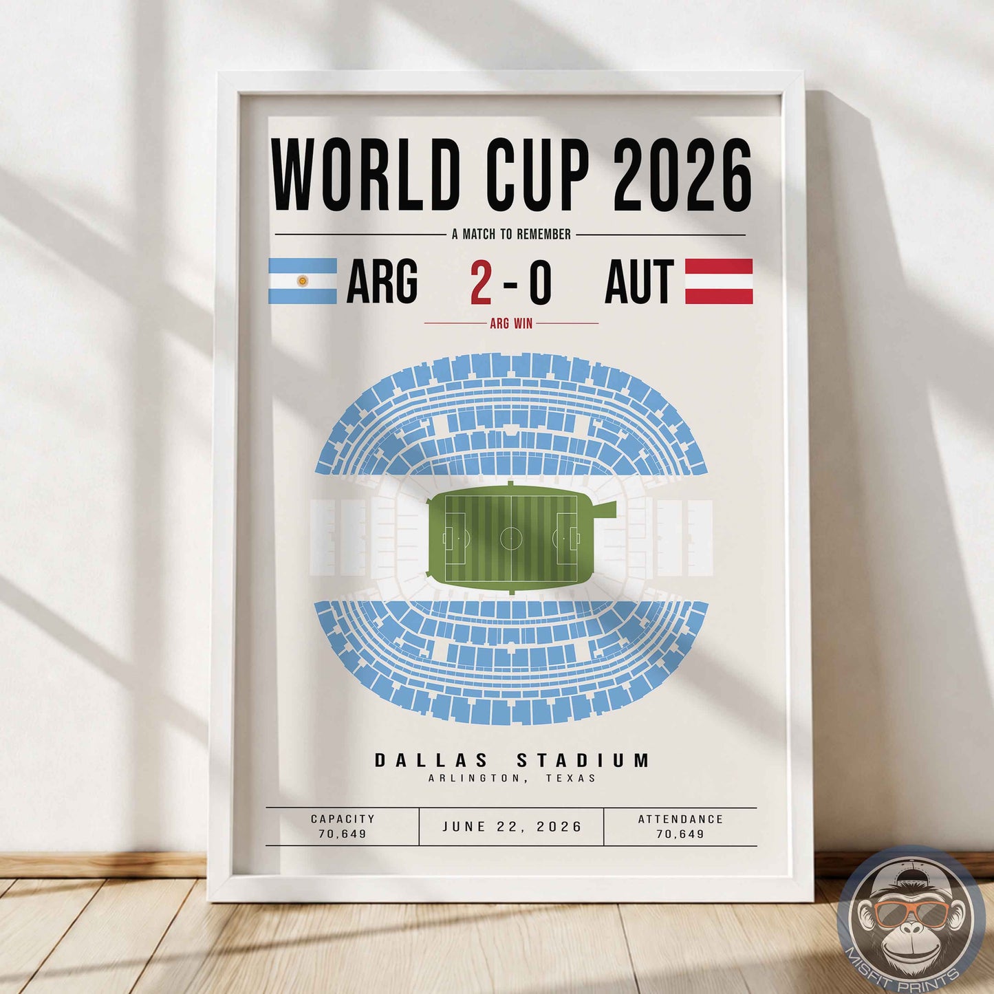 Argentina vs. Austria World Cup Match Poster