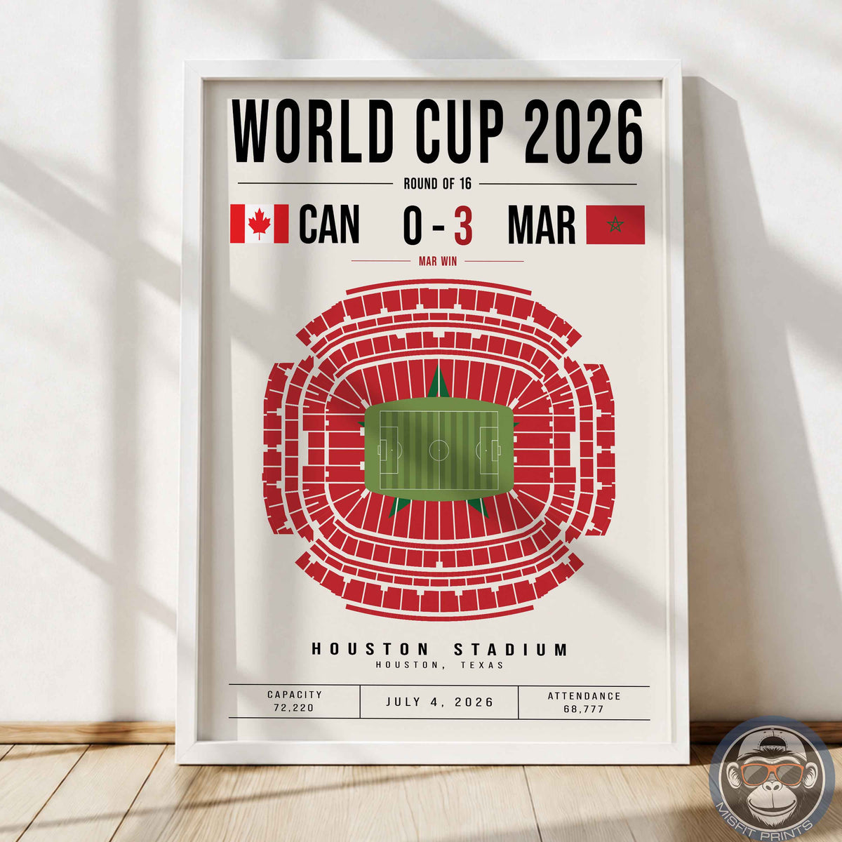 Canada vs. Morocco World Cup Match Poster