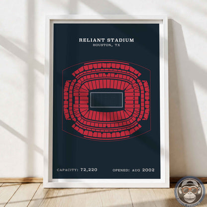 Reliant Stadium - Border Print