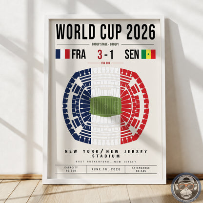 France vs. Senegal World Cup Match Poster