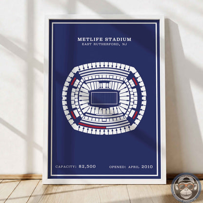 MetLife Stadium - Modern Border Print