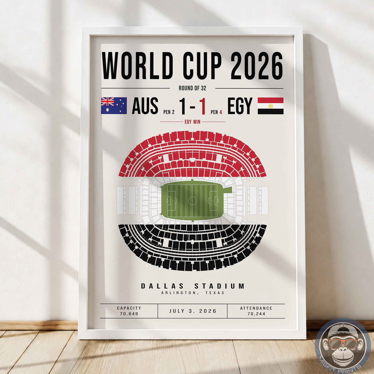 Australia vs. Egypt World Cup Match Poster