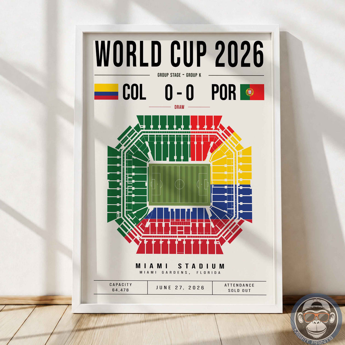 Colombia vs. Portugal World Cup Match Poster
