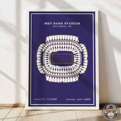 M&T Bank Stadium - Modern Border Print