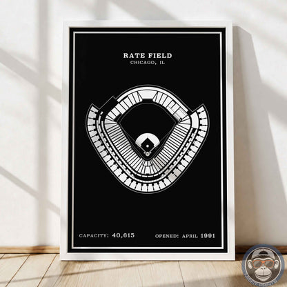 Rate Field Stadium | Modern Border Print