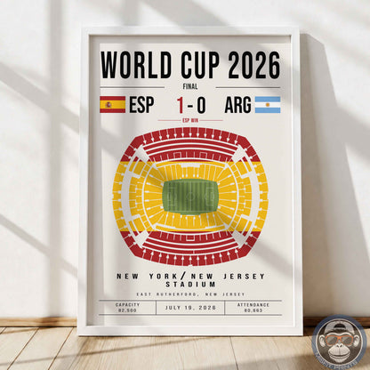 Spain vs. Argentina World Cup Match Poster