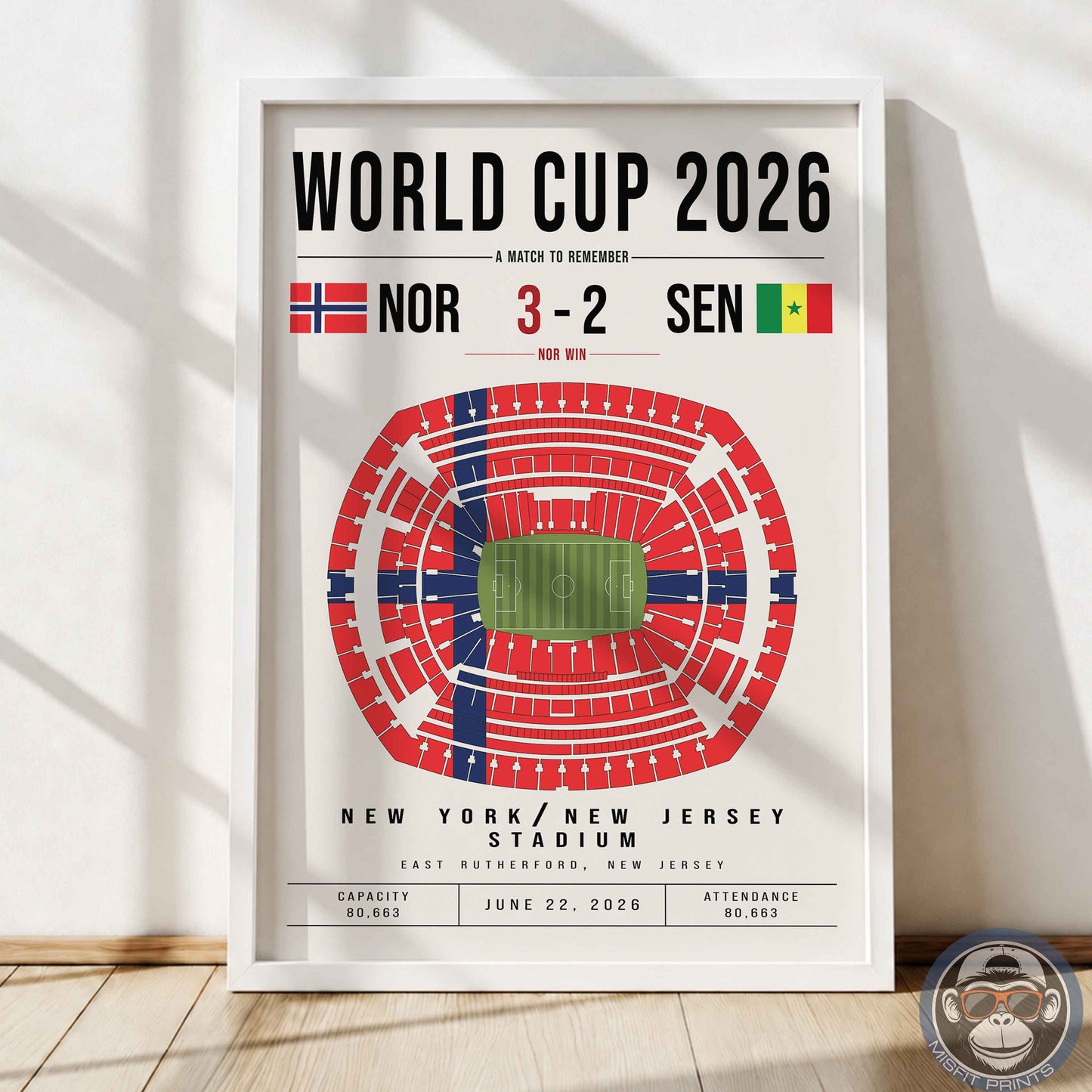 Norway vs. Senegal World Cup Match Poster