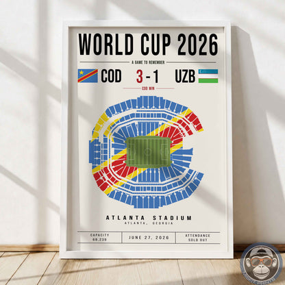 DR Congo vs. Uzbekistan World Cup Match Poster