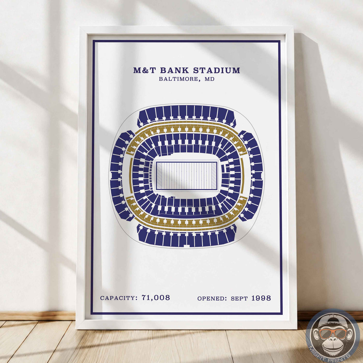 M&T Bank Stadium - Modern Border Print