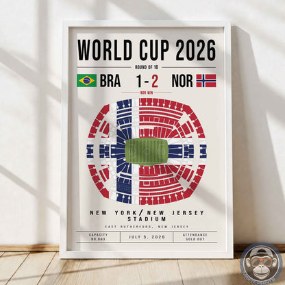 Brazil vs. Norway World Cup Match Poster