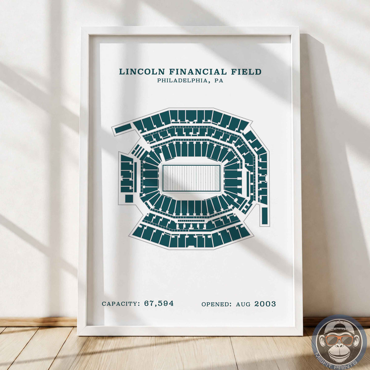 Lincoln Field Stadium - No Border Print