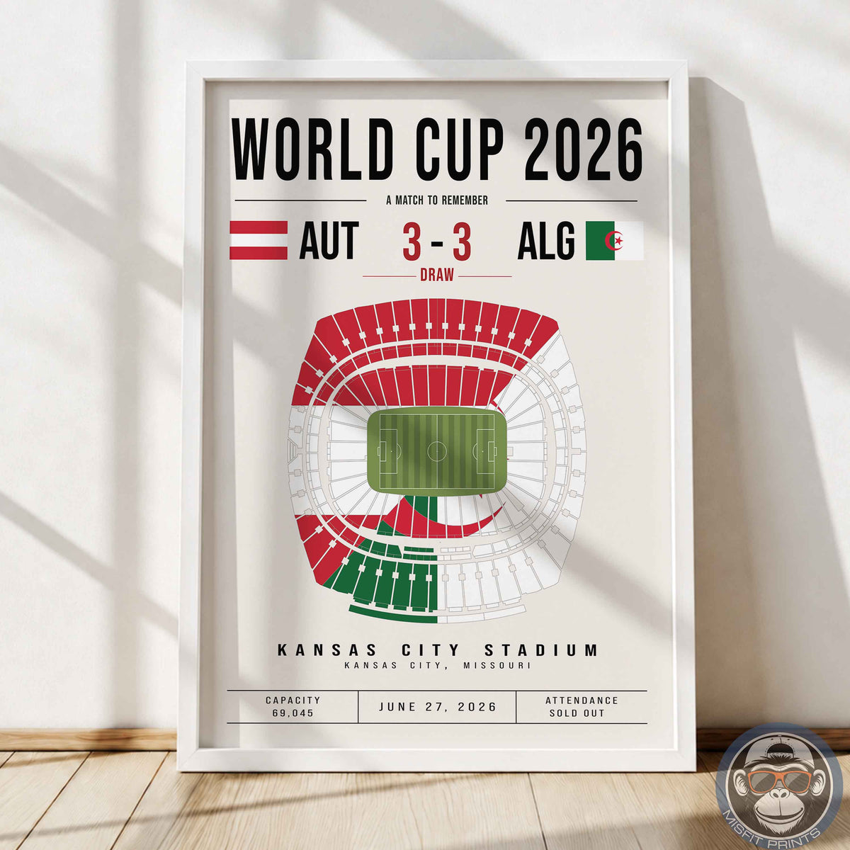 Austria vs. Algeria World Cup Match Poster