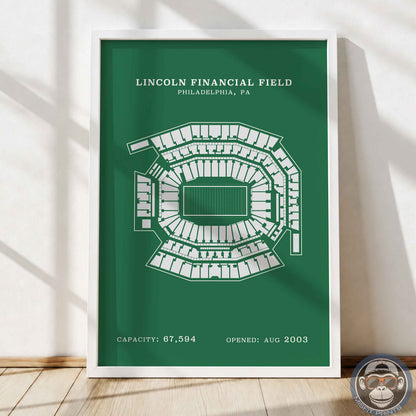 Lincoln Field Stadium - No Border Print