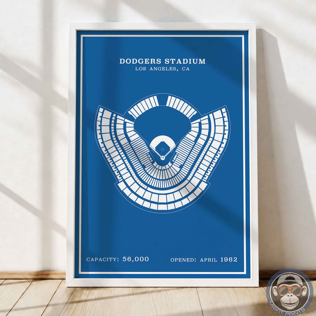 Dodgers Stadium | Modern Border Print