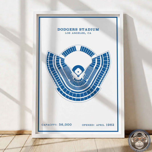 Dodgers Stadium | Modern Border Print